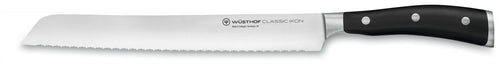 Wusthof Classic Ikon Black Broodmes met precisiekartel
