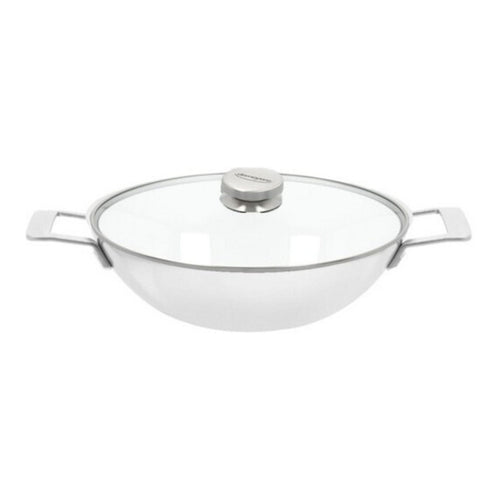 Demeyere Wok avec poignées et couvercle en verre 'Industry 5' Ø30cm / 3L