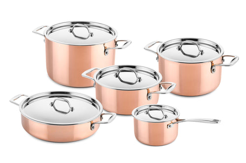 Set de 5 casseroles en cuivre DUCQ