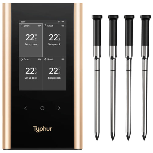 Typhur Thermomètre à viande sans fil Sync Gold Quad