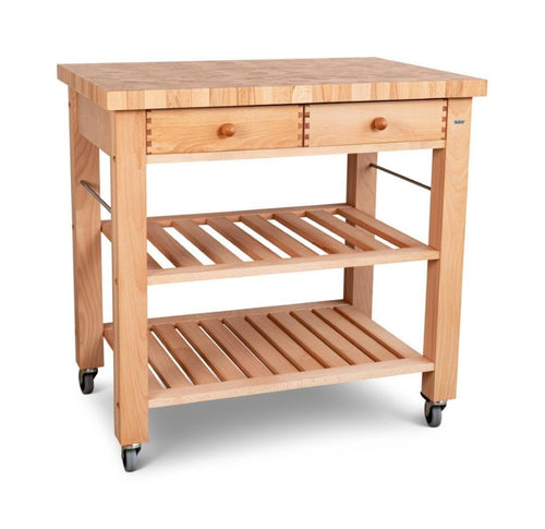Butler Desserte de cuisine en bois de bout M-900
