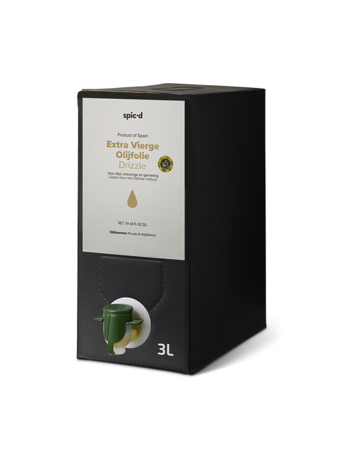 Huile d'olive extra vierge 'Drizzle' Spic'd, Bag-in-Box 3 litres
