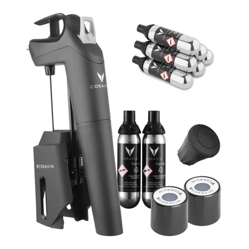 Coravin Système de préservation du vin Timeless Three+ + 6 capsules Pure