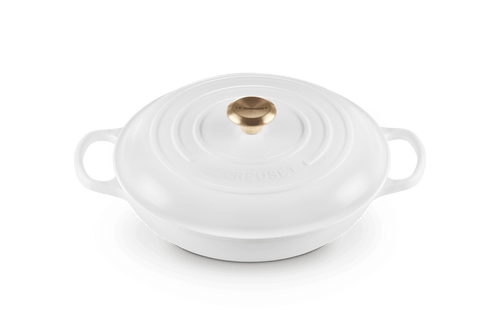 Le Creuset Cocotte basse Signature 'Blanc' ø30cm / 3,5L