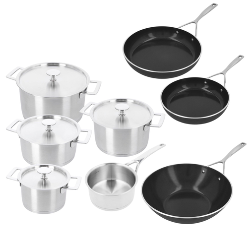 Batterie de cuisine Demeyere 8 pièces 'Lino 3' & 'Alu Pro 5 Ceraforce'