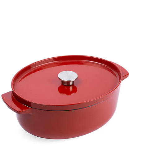 KitchenAid Cocotte ovale en fonte Ø30cm / 5,6L 'Empire Red'