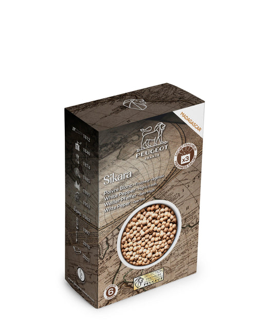 Moulin à poivre blanc Peugeot Sikara 3x 20g