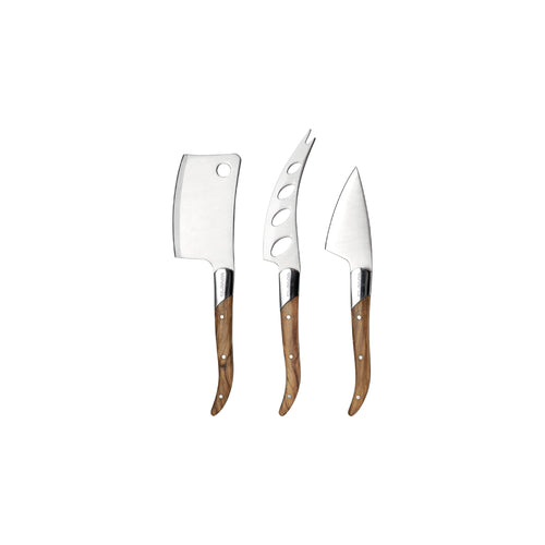Set de 3 couteaux à fromage Moments en bois d'olivier