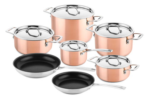 DUCQ Set de 7 casseroles en cuivre