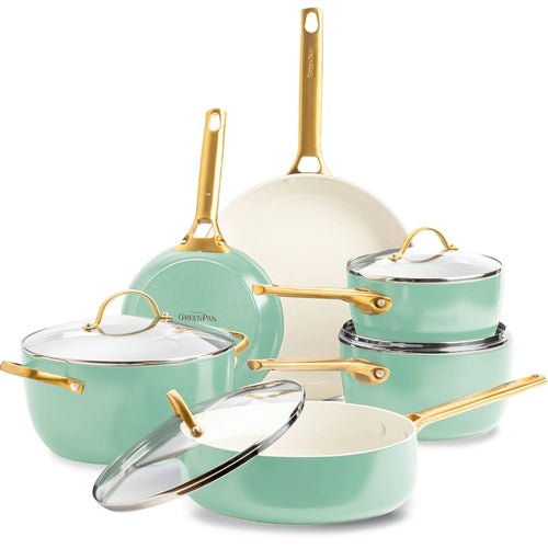 Set de poêles Greenpan 10 pièces 'Padova Mint Green'