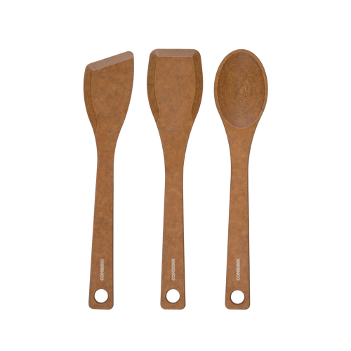 Combekk Ensemble de 3 spatules en bois 'Marron'
