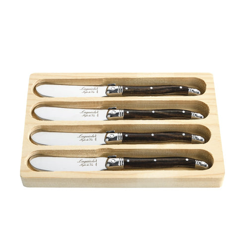 Laguiole Style de Vie Couteaux à beurre bois foncé 'Premium Line'