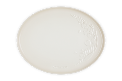 Plat de service Le Creuset Jardin Ø36cm 'Meringue'