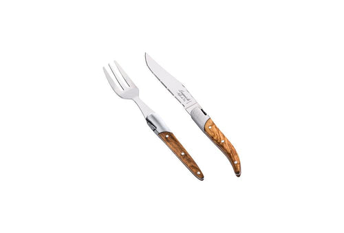 Mini-couverts Laguiole Style de Vie bois d'olivier 'Luxury Line'