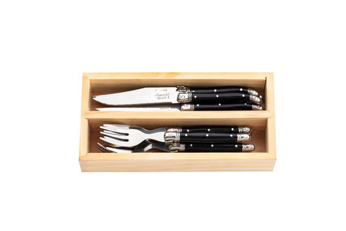 Laguiole Style de Vie Ménagère 12 pièces mini noir 'Premium Line'