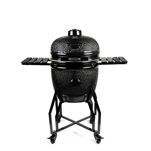 YAKINIKU Large Kamado Basic 'Black edition' Ø49cm + Support et tablettes latérales