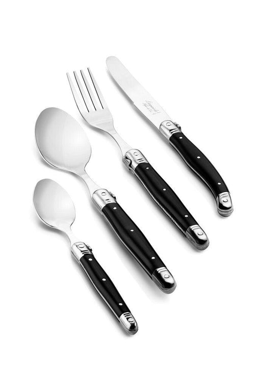 Laguiole Style de Vie Besteksets Couvert 24-delig Zwart 'Premium Line' 8720039624887 PrCouvZwart afbeelding